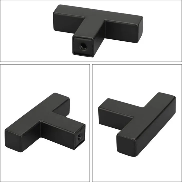 black stainless steel kitchen cabinet knobs (5)