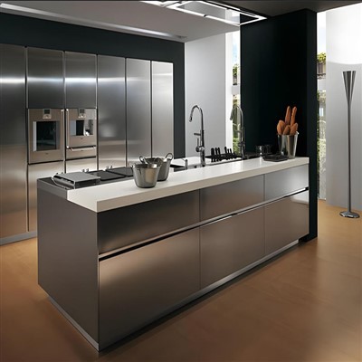 Moderne Edelstahlküchenschränke